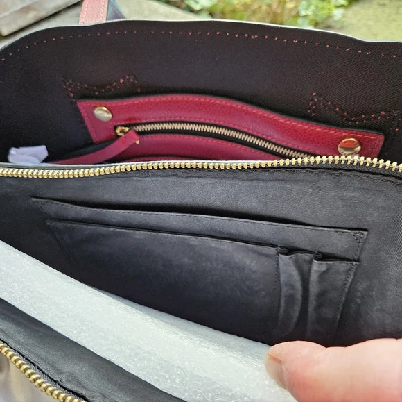 Marc Jacobs The Editor Tote Bag Pebbled Leather Tailored Oversized Cabernet NWT - Picture 10 of 16